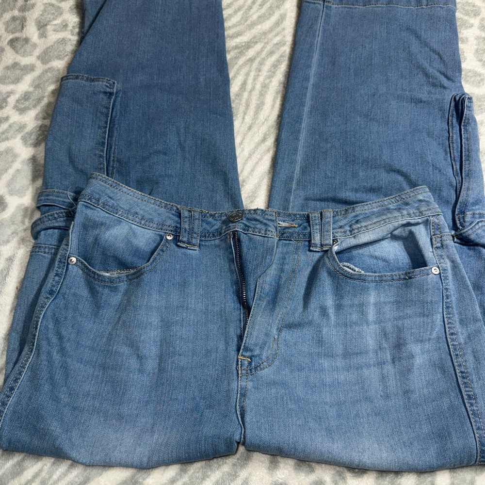 Madden NYC Classic Blue Denim Cargo Jeans